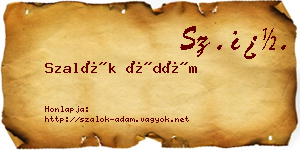 Szalók Ádám névjegykártya